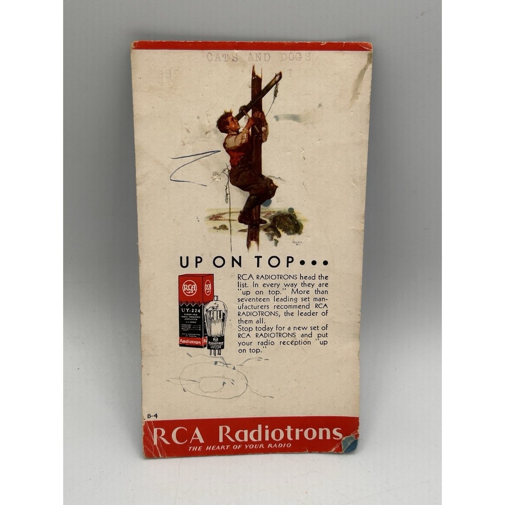 Vintage RCA RADIOTRONS Tubes Ink Blotter Vintage Antique Radio